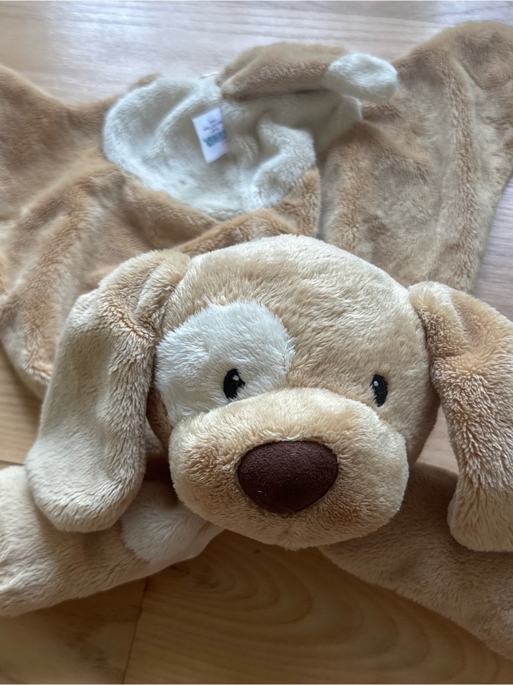 Baby Gund Spunky Huggybuddy Beige Puppy Dog Lovey Security Blanket